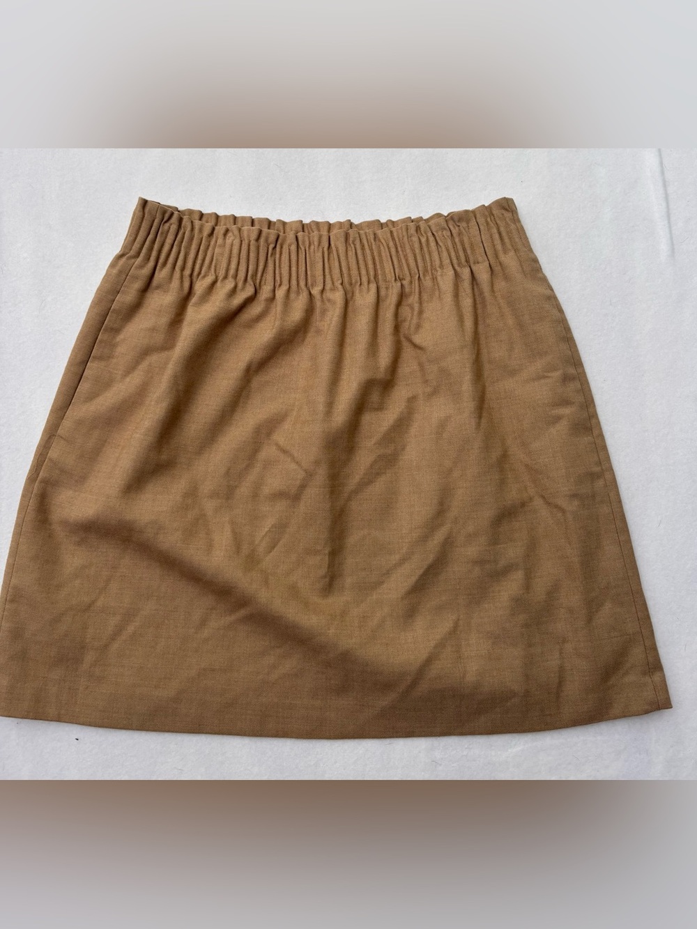 J. Crew Camel Brown Elastic-Waist Mini Skirt
